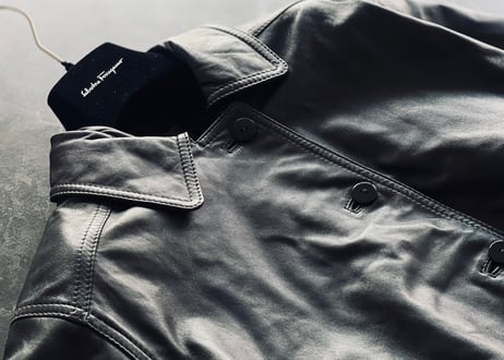 salvatore ferragamo leather blouson