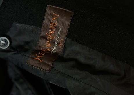yves saint laurent wool double long coat