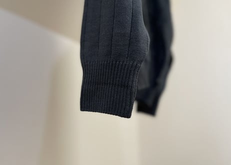 lanvin deep neck suede knit