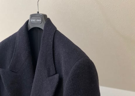 giorgio armani alpaca double chesterfield coat dead stock