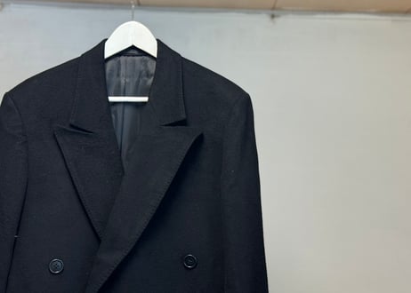 pure cashmere double long coat #E