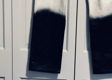 maison margiela bicolor denim pants
