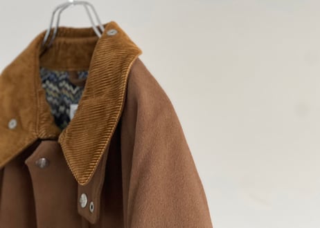 missoni switch corduroy stand collar coat