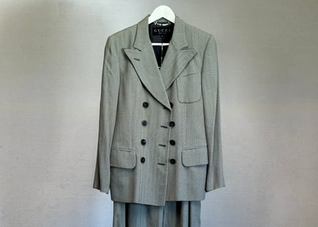80-90s gucci double set up suit