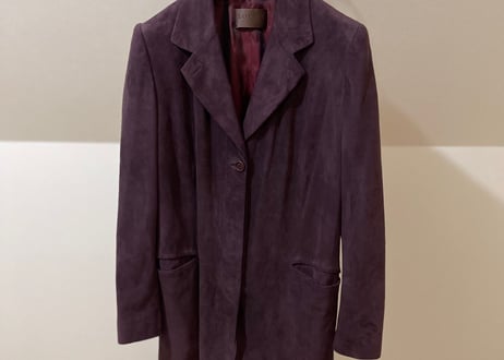 loewe leather jacket purple