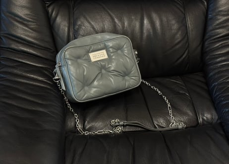 maison margiela gram sram leather bag "limited color blue"