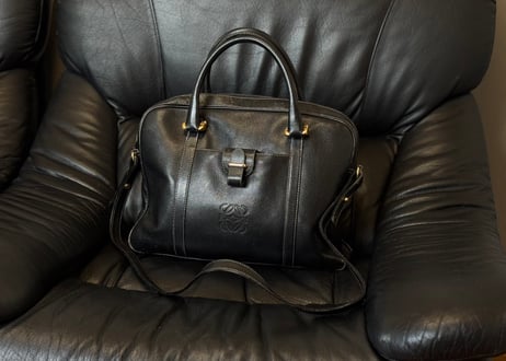 loewe leather anagram shoulder bag