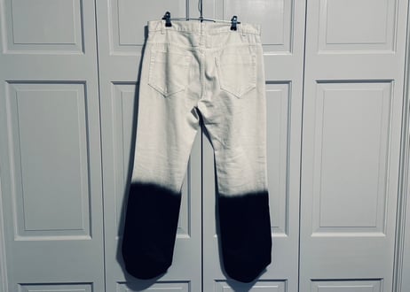 maison margiela bicolor denim pants