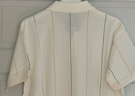 im isseymiyake stripe polo shirt dead stock white L