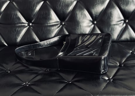 salvatore ferragamo clear leather bag