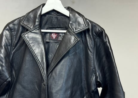 hand made Italy leather coat