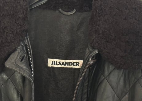 jilsander "本人期" leather jacket