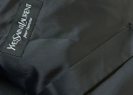 yves saint laurent black double set up suit