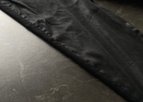 emporio armani fake leather side line wide pants