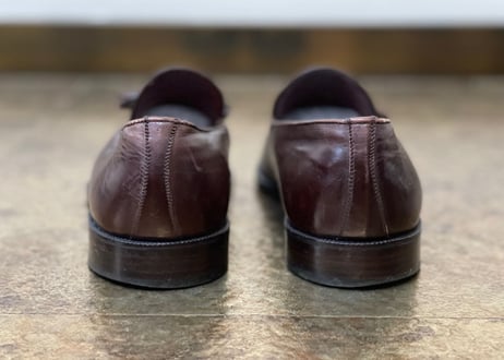 70-80s loewe leather tassel loafer 42
