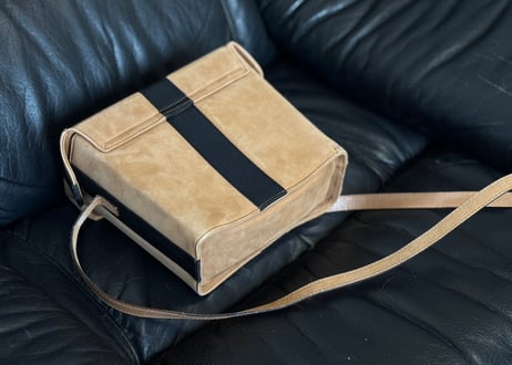 salvatore ferragamo leather "box" shoulder bag