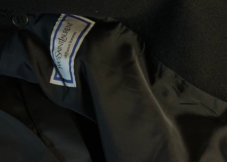 yves saint laurent double long coat