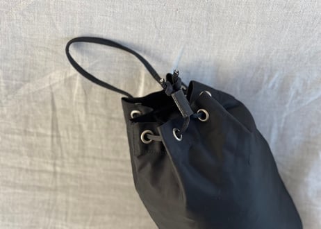 prada nylon "巾着" bag black