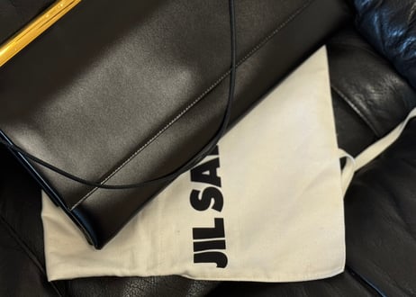 jilsander logo leatehr shoulder bag dead stock