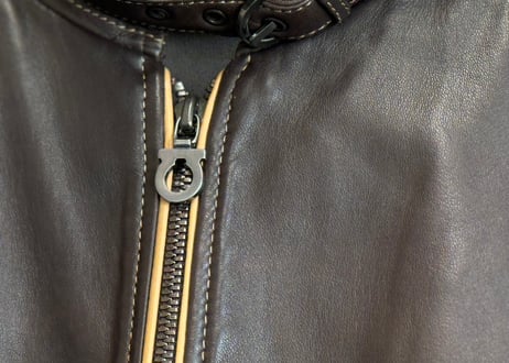 salvatore ferragamo leather jacket