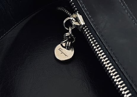 salvatore ferragamo clear leather bag