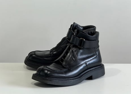 90-00s prada leather boots #d