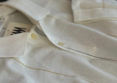 im isseymiyake stripe polo shirt dead stock white L