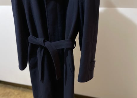 80-90s made in Italy cashmer wool lbelted coat