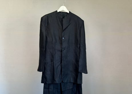 gianni versace stand collar set up suit