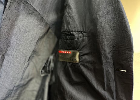 prada nylon tailored jacket