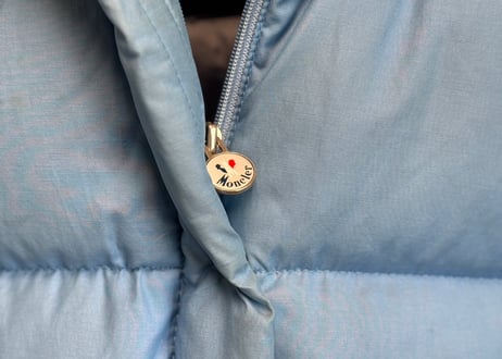 vintage moncler down jacket "blue"
