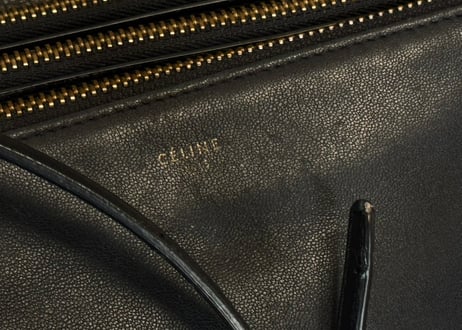 celine by ”Phoebe Philo” logo leather shoulder bag
