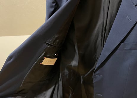 gucci 2018aw set up suit blue