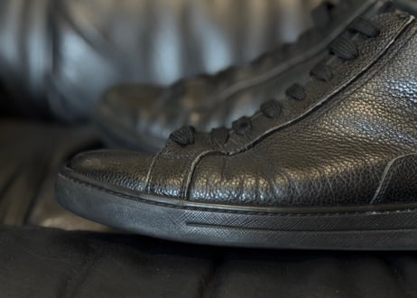 prada leather sneakers #1