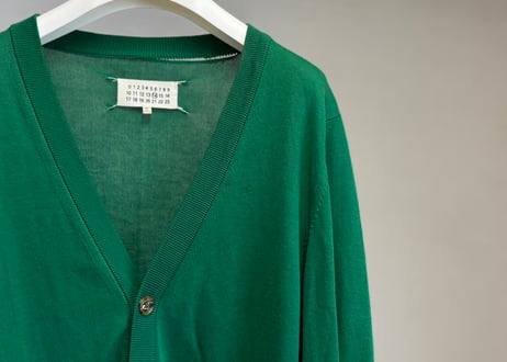 maison margiela elbow patch cardigan