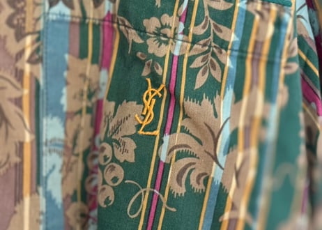 yves saint laurent "総柄" open collar shirt
