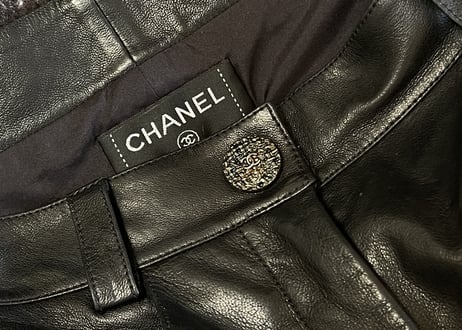 chanel leather pants