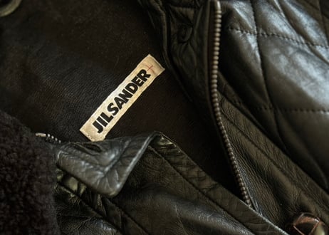 jilsander "本人期" leather jacket