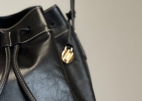 gold pfeil leather shoulder bag