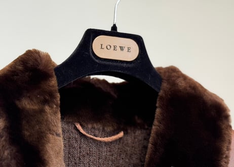 80s loewe leather coat