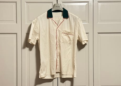 prada open collar shirt