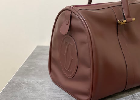 80-90s cartier leather bag
