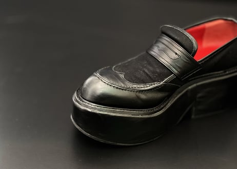 jean paul gaultier leather platform shose