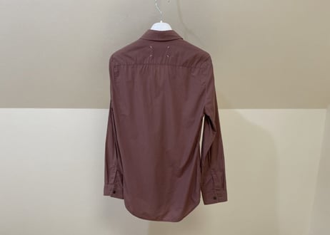 maison margiela 2016aw shirt dark red