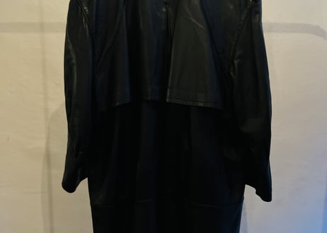 90's balenciaga leather coat made in spain