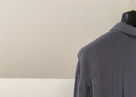giorgio armani crepe dough shirt gray