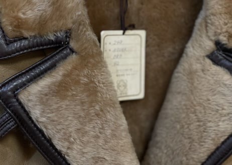80s loewe muton leather coat dead stock