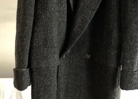 90's jum men double chesterfield coat