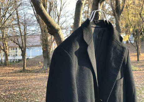 90s cashmere wool chesterfield coat
