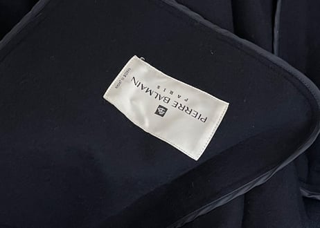 balmain chesterfield coat
